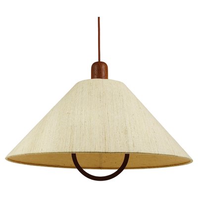 Domus Danish Modern Teak Pendant Lamp, Denmark, 1970s-MWV-2023315