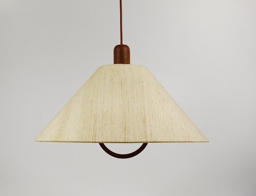 Domus Danish Modern Teak Pendant Lamp, Denmark, 1970s-MWV-2023315