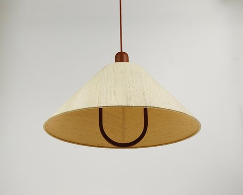 Domus Danish Modern Teak Pendant Lamp, Denmark, 1970s-MWV-2023315