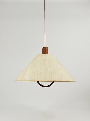 Domus Danish Modern Teak Pendant Lamp, Denmark, 1970s-MWV-2023315