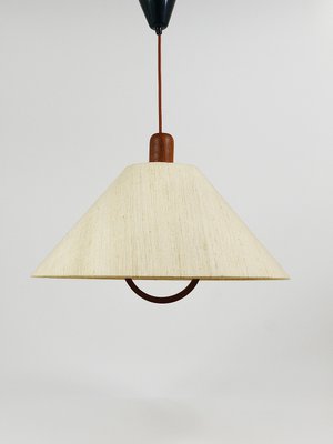 Domus Danish Modern Teak Pendant Lamp, Denmark, 1970s-MWV-2023315