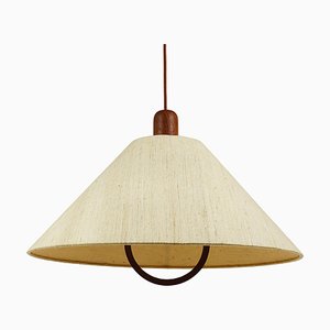 Domus Danish Modern Teak Pendant Lamp, Denmark, 1970s-MWV-2023315