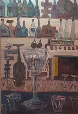 Dondi Schwartz, At the Bar, 2022, Oil on Canvas-CHG-2025920