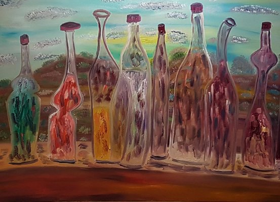 Dondi Schwartz, Bottles 2, 2022, Oil on Canvas-CHG-2030829