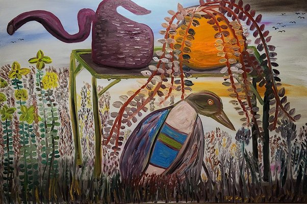 Dondi Schwartz, Duck Time, 2023, Oil on Canvas-CHG-2030813