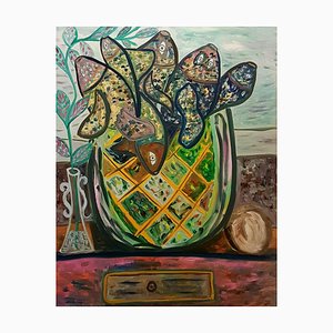 Dondi Schwartz, Fishes In Basket, 2019, Oil on Canvas-CHG-2030839