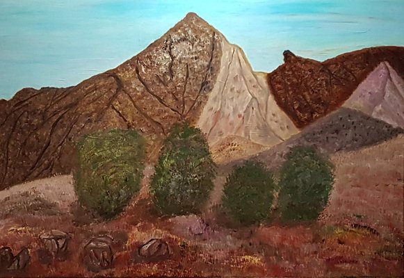 Dondi Schwartz, Four Trees In The Desert, 2020, Oil on Canvas-CHG-2030837