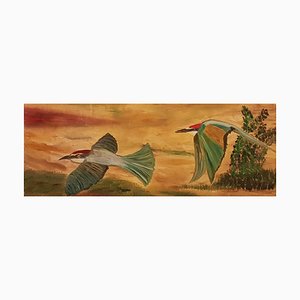 Dondi Schwartz, Two Bee Eaters, 2020, Oil on Canvas-CHG-2025906