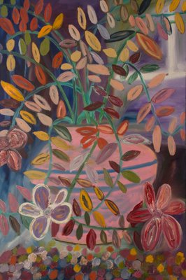 Dondi Schwartz, Vase with Flowers, 2022, Oil on Canvas-CHG-2025919