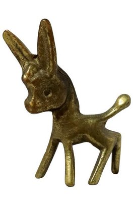 Donkey Figure in Brass by Walter Bosse-FYZ-1322687