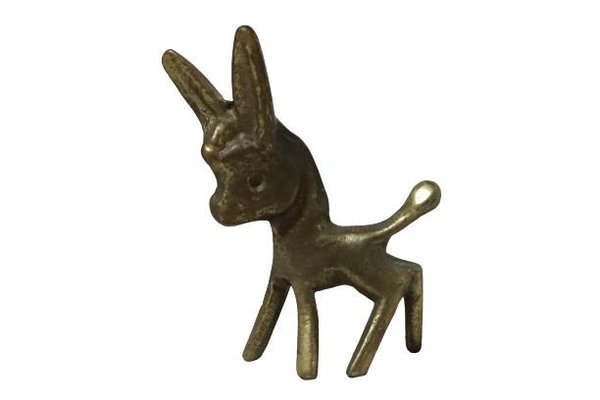 Donkey Figure in Brass by Walter Bosse-FYZ-1322687