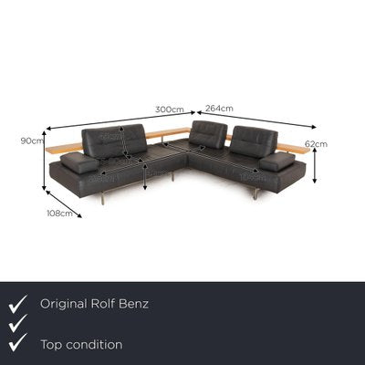 Dono 6100 Corner Sofa in Leather by Rolf Benz-RQW-1763779