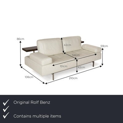 Dono 6100 Leather Sofas from Rolf Benz, Set of 2-RQW-2028471