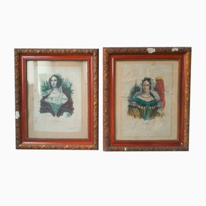 Dopter Paris, Claire and Elvires, 19th Century, Lithographs, Set of 2-AIU-1409601