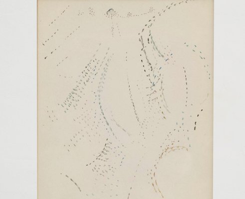 Dora Maar, Pointillist Surrealist Landscape, Paper, Framed-WM-1267027