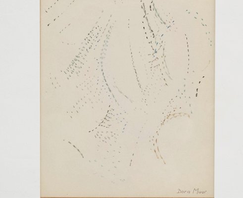 Dora Maar, Pointillist Surrealist Landscape, Paper, Framed-WM-1267027