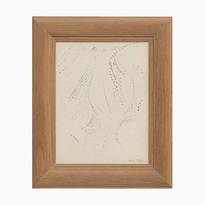 Dora Maar, Pointillist Surrealist Landscape, Paper, Framed-WM-1267027