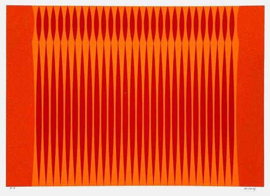 Dordevic Miodrag, Orange and Red Kinetic Composition, 1975, Screen Print-FMZ-1381038