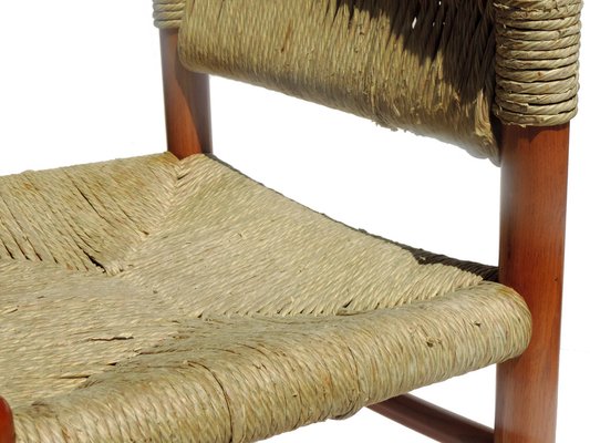 Dordogne Wicker Chairs by Charlotte Perriand for Robert Sentou, 1960s, Set of 4-GKB-949229