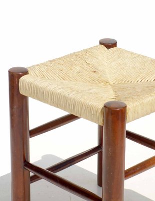 Dordogne Wicker Stool by Charlotte Perriand for Robert Sentou, 1960s-GKB-1073154