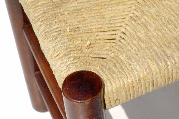 Dordogne Wicker Stool by Charlotte Perriand for Robert Sentou, 1960s-GKB-1073154