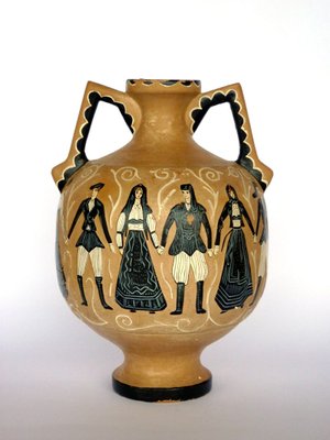 Dorgali Sardinia Ceramic Vase by Paolo Loddo, 1950s-GKB-840574