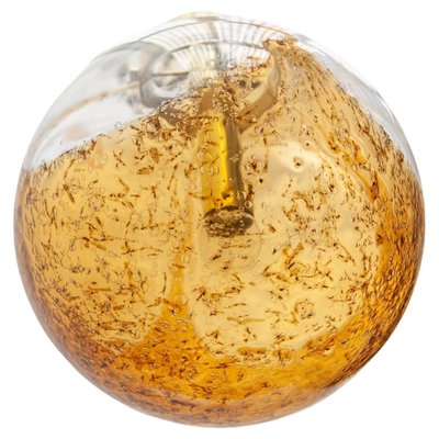 Doria Amber and Clear Glass Globe Pendant, 1970-KL-1769267