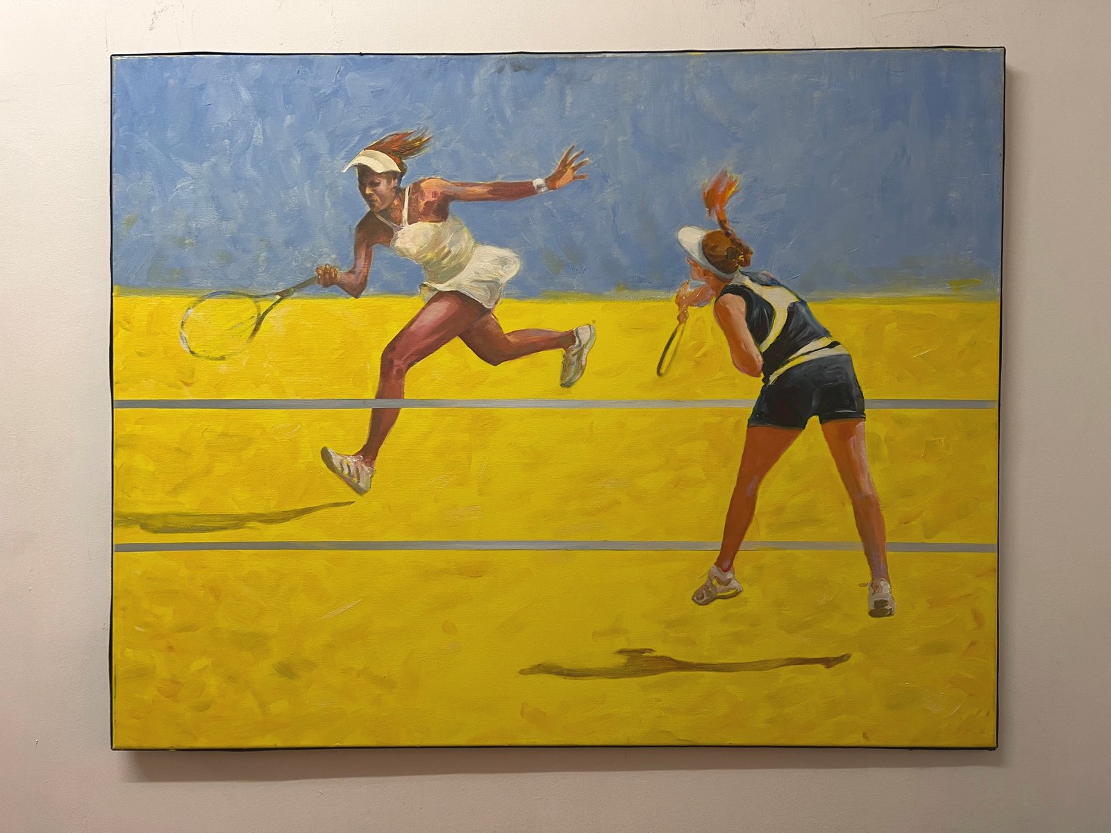 Dorota Zych-Charaziak, Yellow Court, 2020, Oil on Canvas