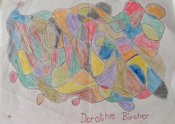 Dorothe Bircher - Composition - Original Pastel Drawing - Late 20th Century-ZCI-839459