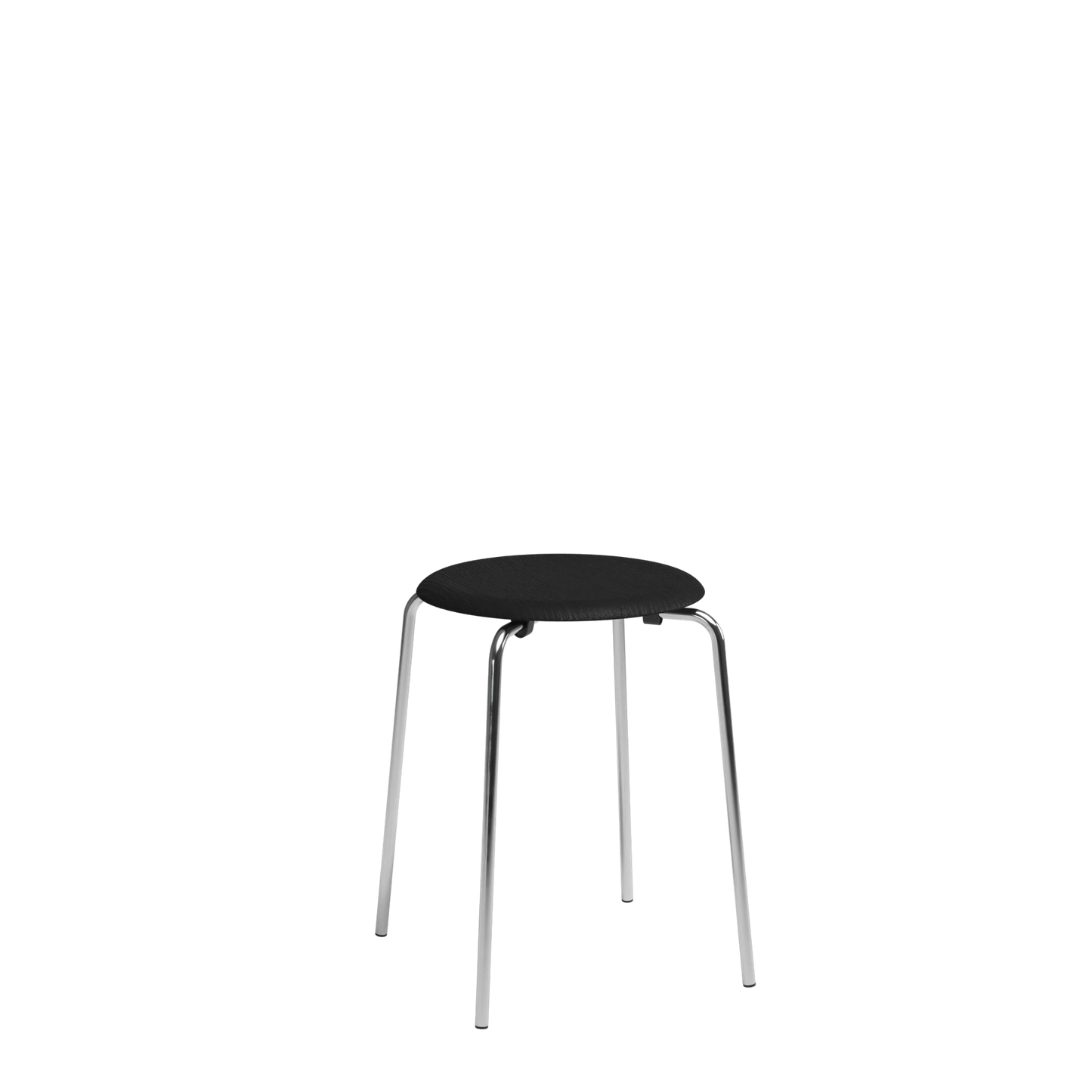 Dot Stool by Fritz Hansen #Chrome / Black