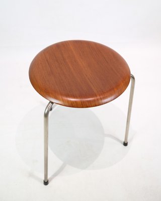 Dot Stools Model 3170 in Teak by Arne Jacobsen for Fritz Hansen, 1950s, Set of 2-UY-2027289