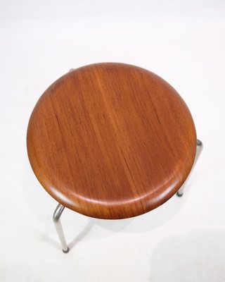 Dot Stools Model 3170 in Teak by Arne Jacobsen for Fritz Hansen, 1950s, Set of 2-UY-2027289