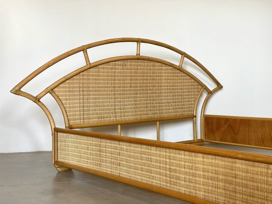 Double Bed in Bamboo and Wicker, 1980s-NPC-1816577