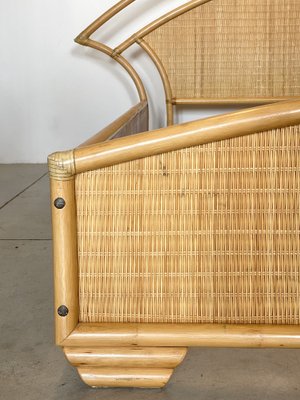 Double Bed in Bamboo and Wicker, 1980s-NPC-1816577