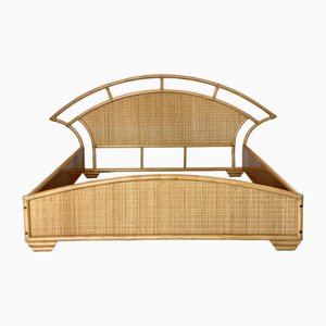 Double Bed in Bamboo and Wicker, 1980s-NPC-1816577