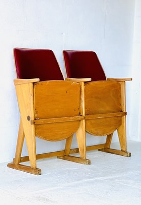 Double Cinema Seater in Red, 1960, Set of 2-ALG-2023366