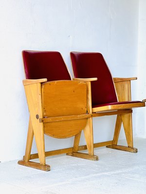 Double Cinema Seater in Red, 1960, Set of 2-ALG-2023366