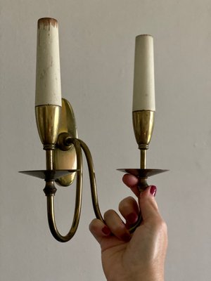 Double Light Wall Lights by Giò Ponti, 1950s, Italy, Set of 3-PYA-1049652