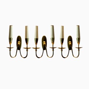 Double Light Wall Lights by Giò Ponti, 1950s, Italy, Set of 3-PYA-1049652