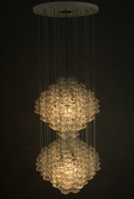 Double Pagode Pendant Chandelier from Kalmar, Vienna, 1960s-SPD-1007343