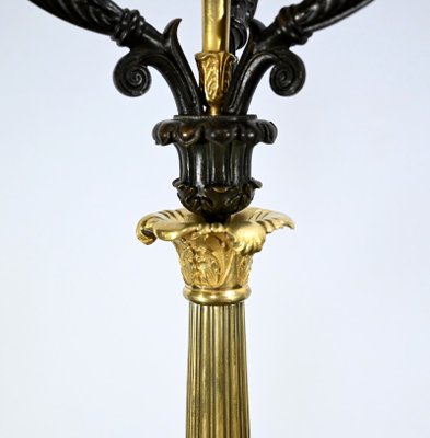 Double-Patina Bronze Candlesticks, Early 19th Century, Set of 2-RVK-1701949