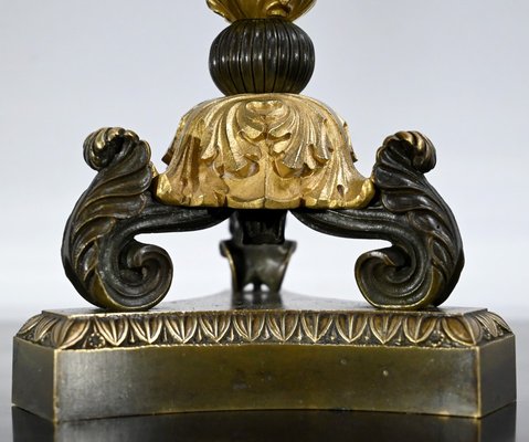 Double-Patina Bronze Candlesticks, Early 19th Century, Set of 2-RVK-1701949