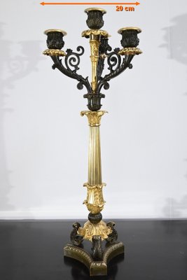 Double-Patina Bronze Candlesticks, Early 19th Century, Set of 2-RVK-1701949