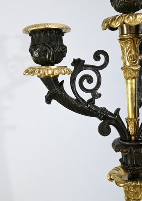 Double-Patina Bronze Candlesticks, Early 19th Century, Set of 2-RVK-1701949