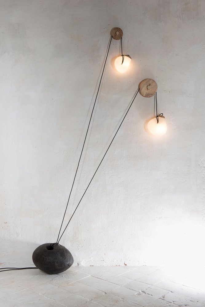 Double Pulley Sculpted Wall Lighting by Jérôme Pereira