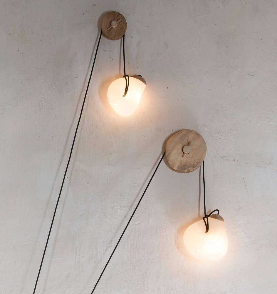 Double Pulley Sculpted Wall Lighting by Jérôme Pereira