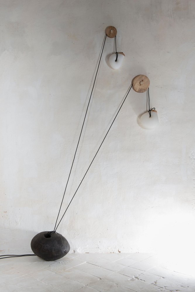 Double Pulley Sculpted Wall Lighting by Jérôme Pereira