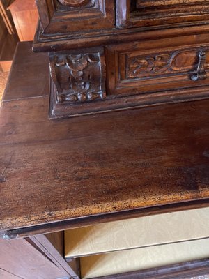 Double Sideboard in Walnut Wood, Tuscany, Late 16th Century-MLN-2025930