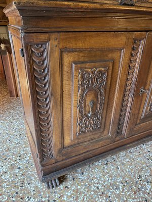 Double Sideboard in Walnut Wood, Tuscany, Late 16th Century-MLN-2025930