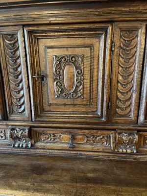 Double Sideboard in Walnut Wood, Tuscany, Late 16th Century-MLN-2025930